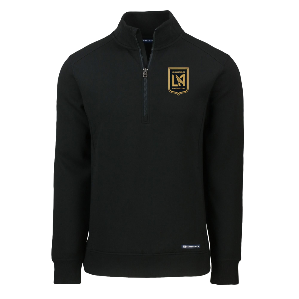  LAFC Cutter & Buck Roam Eco Recycled Quarter-Zip Pullover Top - Black